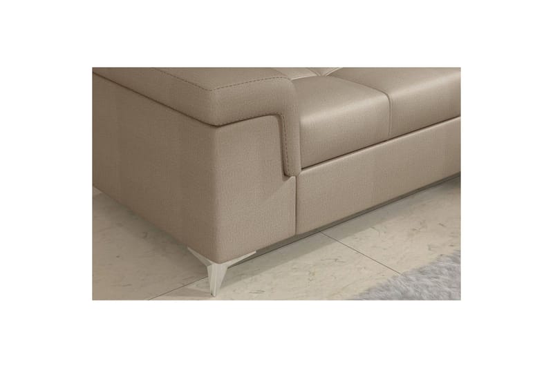 Divaani Eltap Eridano 275x202x88 cm - Monoliitti 09, tumma beige, Vasen - Huonekalut - Sohva - Vuodesohva