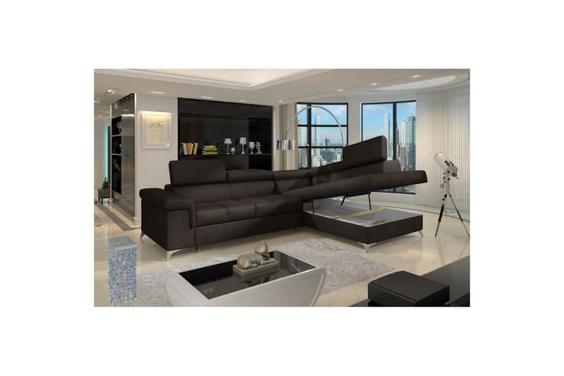 Divaani Eltap Eridano 275x202x88 cm - Monoliitti 29, tummanruskea, Oikea - Huonekalut - Sohva - Vuodesohva