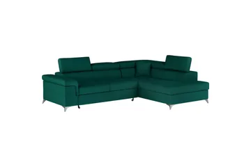 Divaani Eltap Eridano 275x202x88 cm - Monolith 37, vihreä, Oikea - Huonekalut - Sohva - Vuodesohva