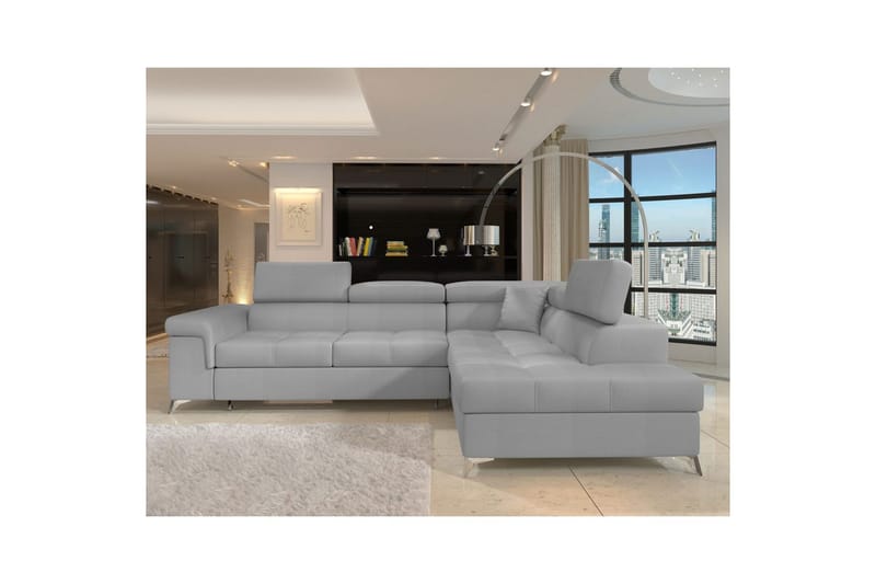 Divaani Eltap Eridano 275x202x88 cm - Monolith 84, vaaleanharmaa, Oikea - Huonekalut - Sohva - Vuodesohva