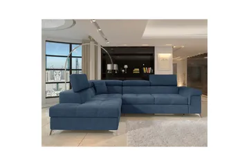 Divaani Eltap Eridano 275x202x88 cm - Raquel 40, Sininen, Vasen - Huonekalut - Sohva - Vuodesohva