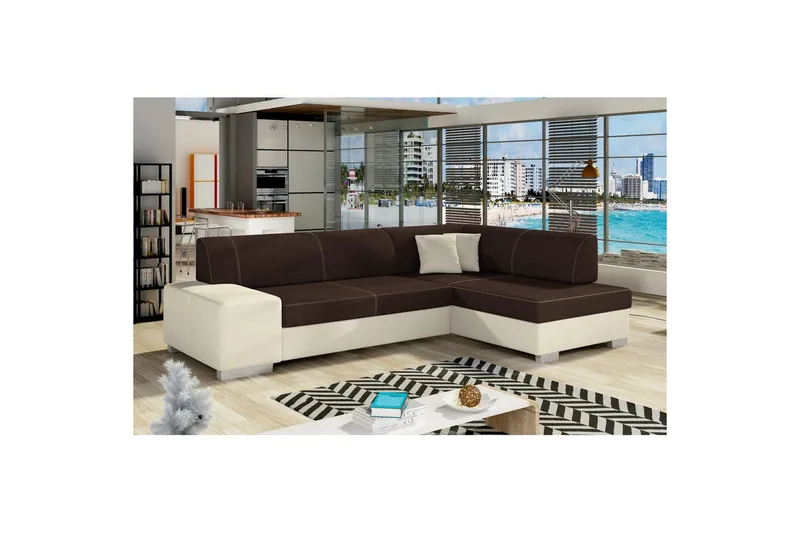 Divaani Eltap Fabio 268x167x73 cm, Sawana 26, Soft 33, Oikea