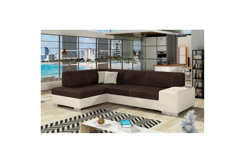 Divaani Eltap Fabio 268x167x73 cm - Sawana 26, Soft 33, Vasen - Huonekalut - Sohva - Vuodesohva