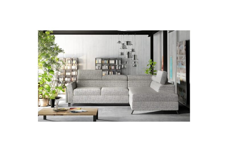 Divaani Eltap Kairos 265x200x92 cm - Berlin 01, Harmaa, Oikea - Huonekalut - Sohva - Vuodesohva