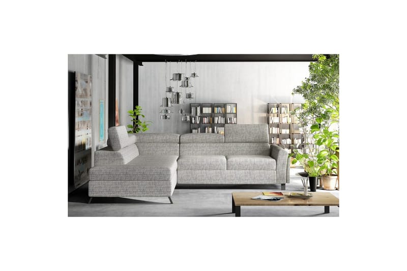 Divaani Eltap Kairos 265x200x92 cm - Berlin 01, Harmaa, Vasen - Huonekalut - Sohva - Vuodesohva