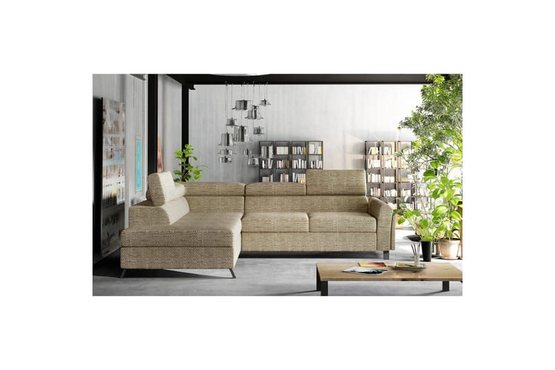 Divaani Eltap Kairos 265x200x92 cm - Berlin 03, Beige, Vasen - Huonekalut - Sohva - Vuodesohva