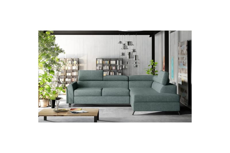 Divaani Eltap Kairos 265x200x92 cm - Kansi 70, Sininen, Oikea - Huonekalut - Sohva - Vuodesohva
