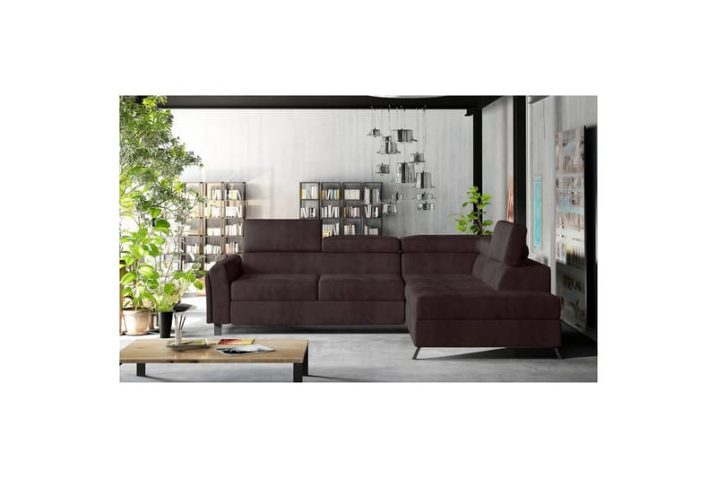 Divaani Eltap Kairos 265x200x92 cm - Kronos 06, Ruskea, Oikea - Huonekalut - Sohva - Vuodesohva