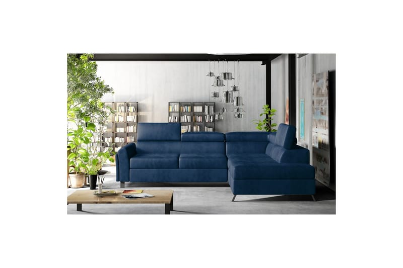 Divaani Eltap Kairos 265x200x92 cm - Monoliitti 77, Sininen, Oikea - Huonekalut - Sohva - Vuodesohva