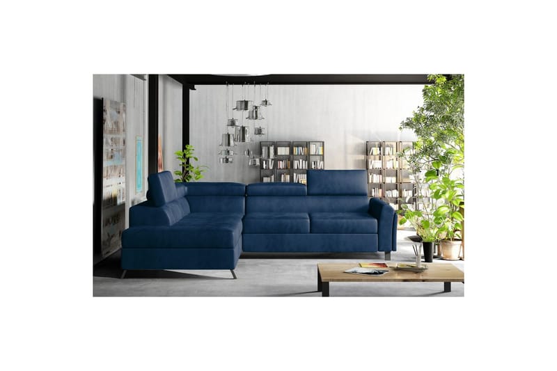 Divaani Eltap Kairos 265x200x92 cm - Monoliitti 77, Sininen, Vasen - Huonekalut - Sohva - Vuodesohva