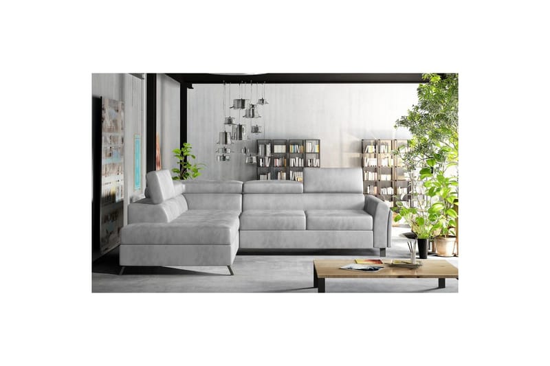 Divaani Eltap Kairos 265x200x92 cm - Monoliitti 84, Vaaleanharmaa, Vasen - Huonekalut - Sohva - Vuodesohva