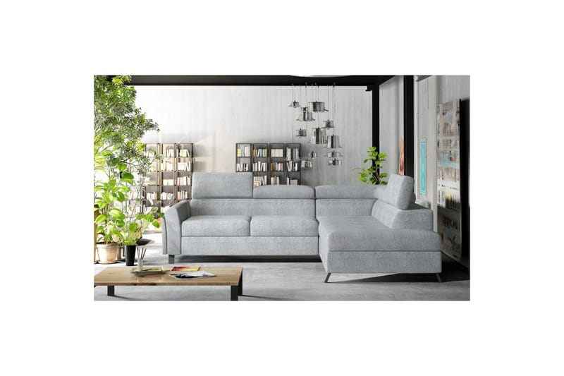 Divaani Eltap Kairos 265x200x92 cm - Omega 02, Harmaa, Oikea - Huonekalut - Sohva - Vuodesohva