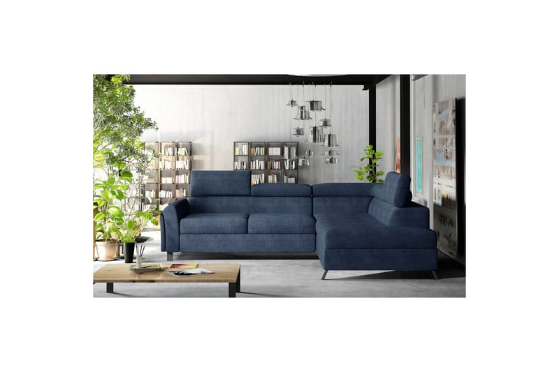 Divaani Eltap Kairos 265x200x92 cm - Omega 86, Sininen, Oikea - Huonekalut - Sohva - Vuodesohva