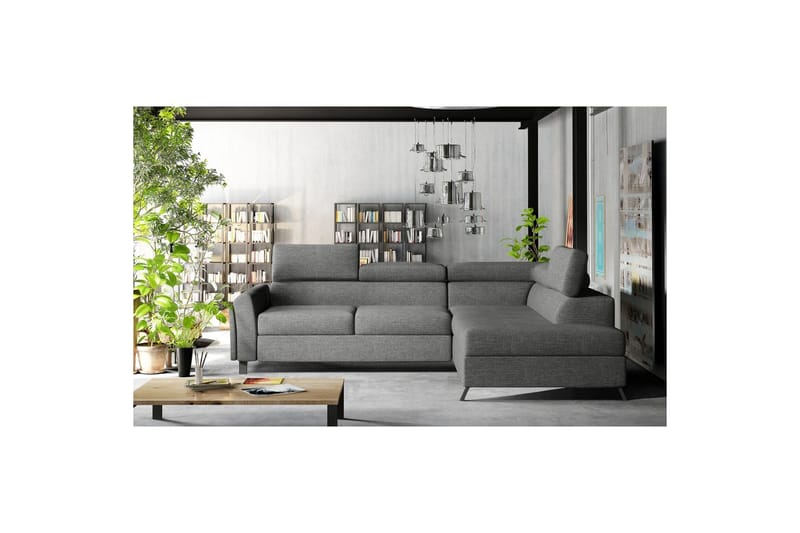Divaani Eltap Kairos 265x200x92 cm - Sawana 05, Harmaa, Oikea - Huonekalut - Sohva - Vuodesohva