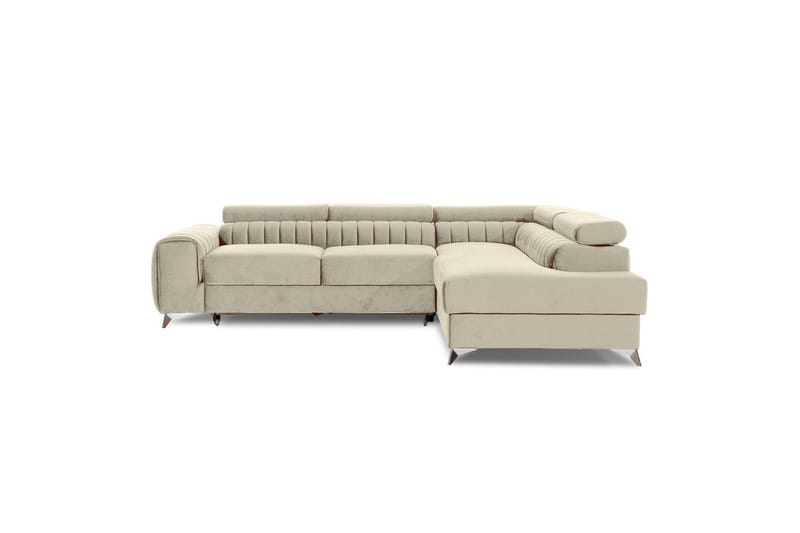 Divaani Eltap Laurence 278x205x92 cm, Monoliitti 04, Vaalea beige, Oikea