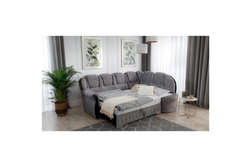 Divaani Eltap Lord 243x180x112 cm - Dora 21, Beige, Oikea - Huonekalut - Sohva - Vuodesohva