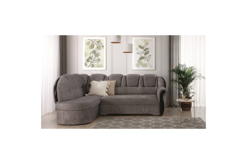 Divaani Eltap Lord 243x180x112 cm - Dora 21, Beige, Vasen - Huonekalut - Sohva - Vuodesohva