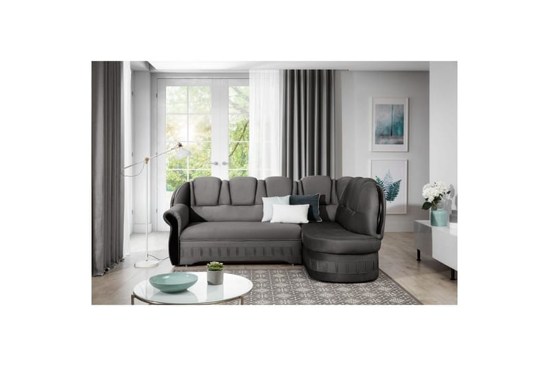 Divaani Eltap Lord 243x180x112 cm, Nube 5, Harmaa, Oikea