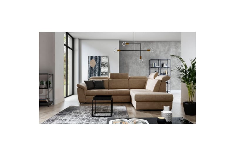 Divaani Eltap Loreto 260x210x102 cm, Dora 21, Beige, Oikea