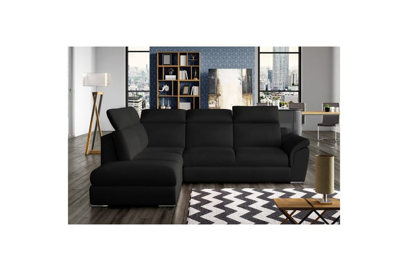 Divaani Eltap Loreto 260x210x102 cm - Matta Sametti 99, Sininen, Vasen - Huonekalut - Sohva - Vuodesohva