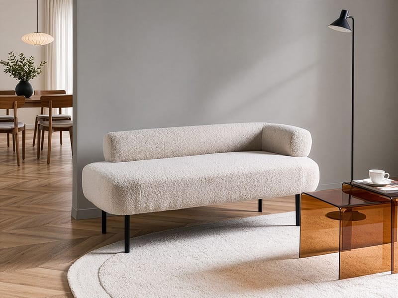 Divaani Mirmande, oikeakätinen - Off-White - Huonekalut - Sohva - Sohvasängyt