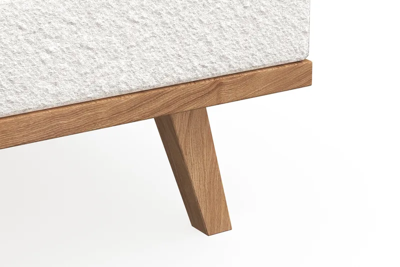 Copenhagen 4-istuttava Oikeakätinen L-muotoinen Divaanisohva Bouclélla - Valkoinen - Huonekalut - Sohva - Divaanisohva - 4 istuttava sohva divaanilla