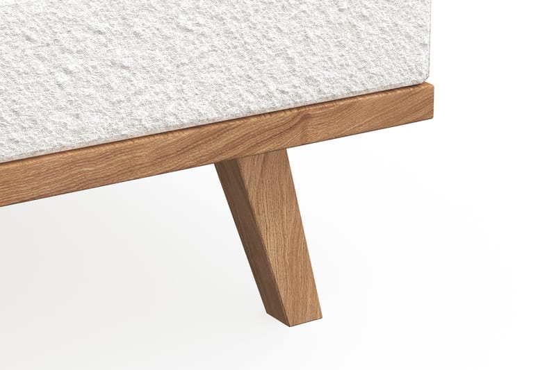 Copenhagen 4-istuttava Oikeakätinen L-muotoinen Divaanisohva Bouclélla - Valkoinen - Huonekalut - Sohva - Divaanisohva - 4 istuttava sohva divaanilla