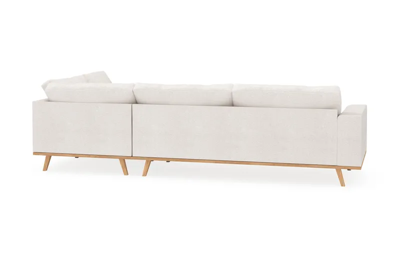 Copenhagen 4-istuttava Oikeakätinen L-muotoinen Divaanisohva Bouclélla - Valkoinen - Huonekalut - Sohva - Divaanisohva - 4 istuttava sohva divaanilla