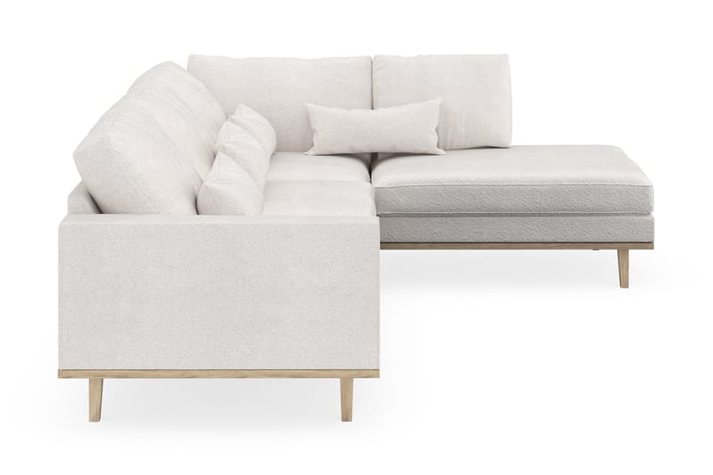 Copenhagen 4-istuttava Oikeakätinen L-muotoinen Divaanisohva Bouclélla - Valkoinen - Huonekalut - Sohva - Divaanisohva - 4 istuttava sohva divaanilla
