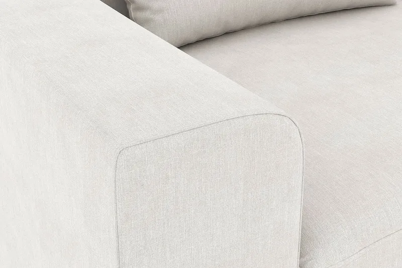 Copenhagen 4-istuttava Oikeakätinen L-muotoinen Divaanisohva Kankaalla - Vaaleanharmaa - Huonekalut - Sohva - Divaanisohva - 4 istuttava sohva divaanilla