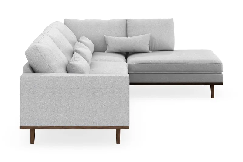 Copenhagen 4-istuttava Oikeakätinen L-muotoinen Divaanisohva Kankaalla - Vaaleanharmaa - Huonekalut - Sohva - Divaanisohva - 4 istuttava sohva divaanilla