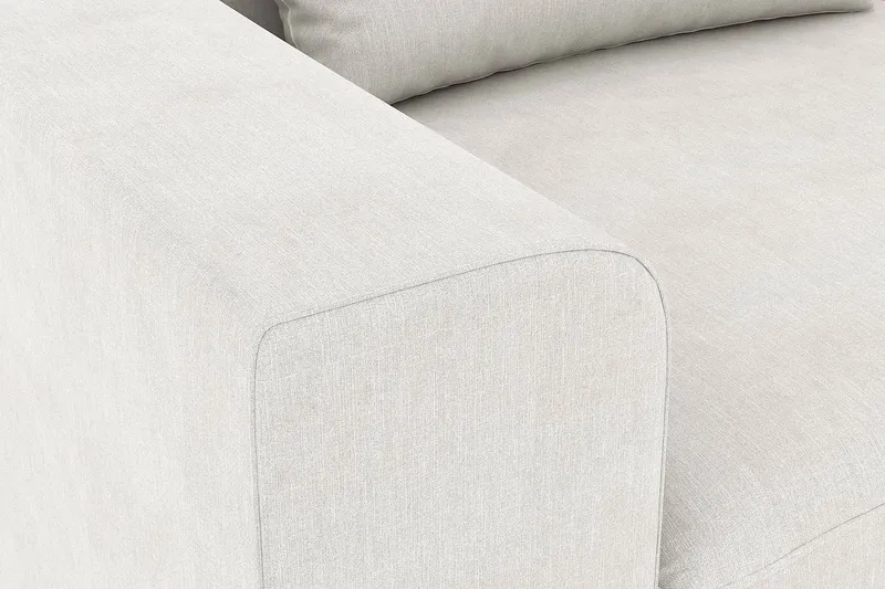 Copenhagen 4-istuttava Oikeakätinen L-muotoinen Divaanisohva Kankaalla - Vaaleanharmaa - Huonekalut - Sohva - Divaanisohva - 4 istuttava sohva divaanilla