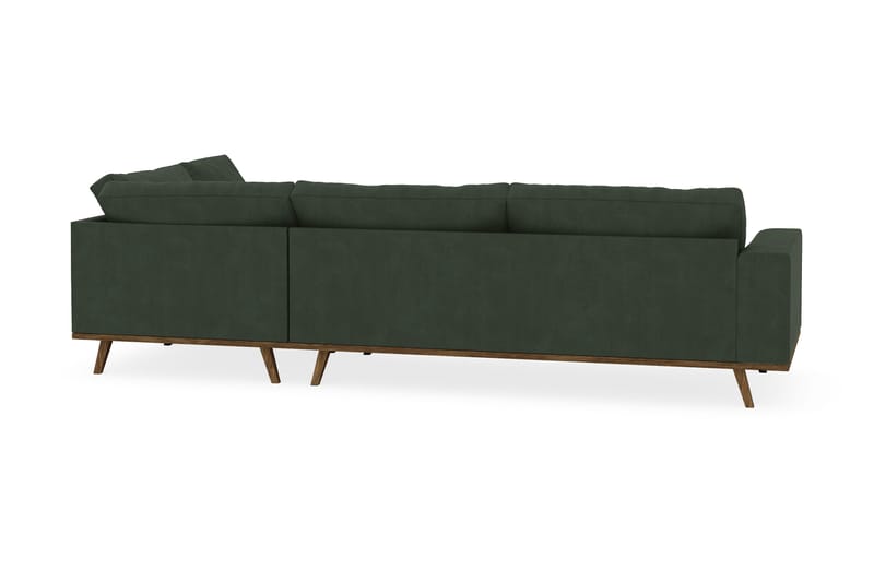 Copenhagen 4-istuttava Oikeakätinen L-muotoinen Divaanisohva Manchester-kankaalla - Tummanvihreä - Huonekalut - Sohva - Divaanisohva - 4 istuttava sohva divaanilla