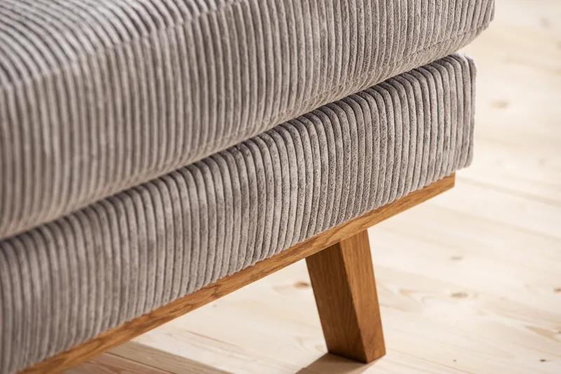 Copenhagen 4-istuttava Oikeakätinen L-muotoinen Divaanisohva Manchester-kankaalla - Vaaleanharmaa - Huonekalut - Sohva - Divaanisohva - 4 istuttava sohva divaanilla