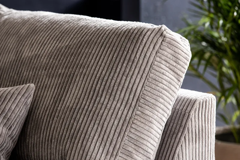 Copenhagen 4-istuttava Oikeakätinen L-muotoinen Divaanisohva Manchester-kankaalla - Vaaleanharmaa - Huonekalut - Sohva - Divaanisohva - 4 istuttava sohva divaanilla