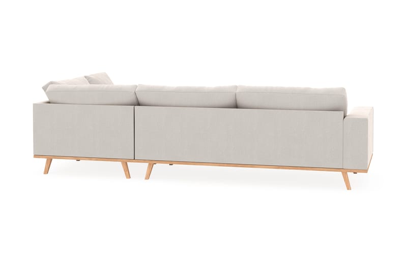 Copenhagen 4-istuttava Oikeakätinen L-muotoinen Divaanisohva Sametilla - Kermanvalkoinen - Huonekalut - Sohva - Divaanisohva - 4 istuttava sohva divaanilla