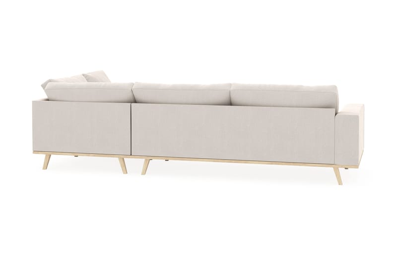 Copenhagen 4-istuttava Oikeakätinen L-muotoinen Divaanisohva Sametilla - Kermanvalkoinen - Huonekalut - Sohva - Divaanisohva - 4 istuttava sohva divaanilla