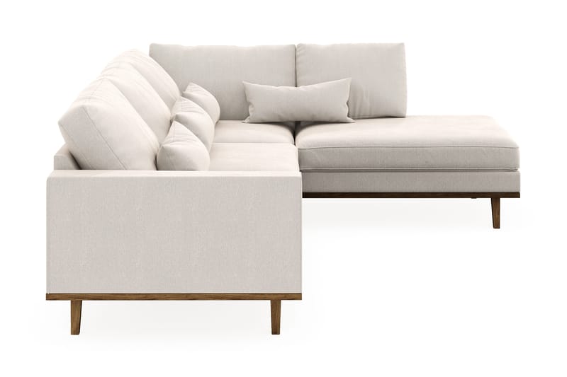 Copenhagen 4-istuttava Oikeakätinen L-muotoinen Divaanisohva Sametilla - Kermanvalkoinen - Huonekalut - Sohva - Divaanisohva - 4 istuttava sohva divaanilla