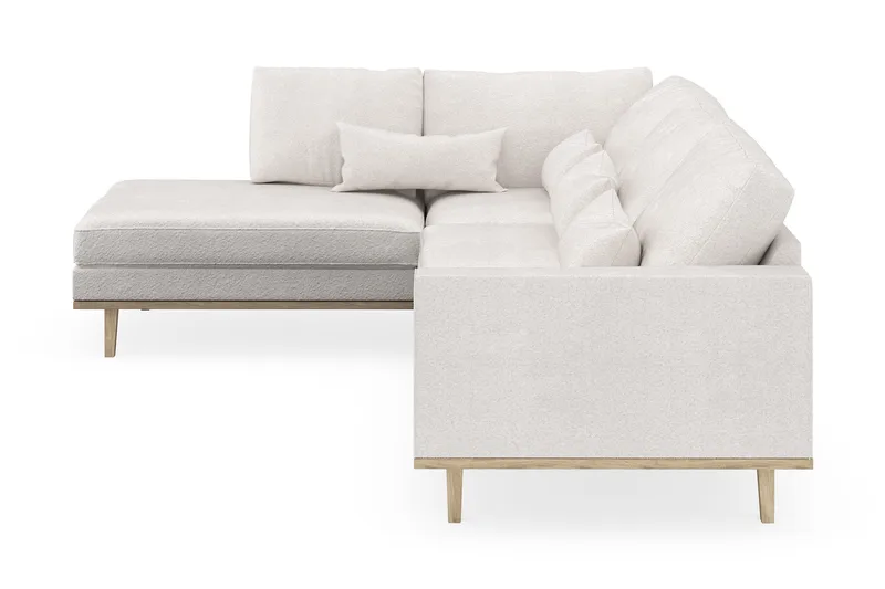Copenhagen 4-istuttava Vasenkätinen L-muotoinen Divaanisohva Bouclélla - Valkoinen - Huonekalut - Sohva - Divaanisohva - 4 istuttava sohva divaanilla