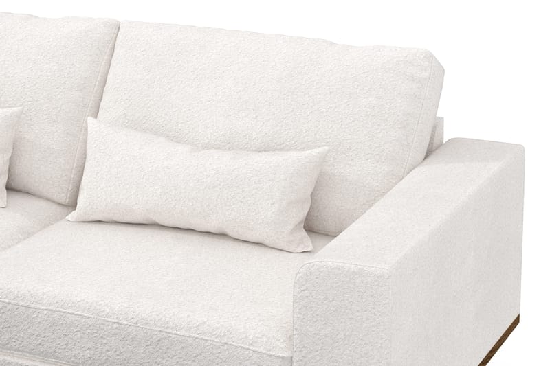 Copenhagen 4-istuttava Vasenkätinen L-muotoinen Divaanisohva Bouclélla - Valkoinen - Huonekalut - Sohva - Divaanisohva - 4 istuttava sohva divaanilla
