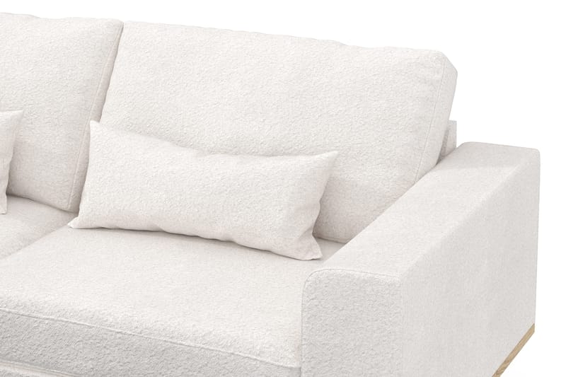 Copenhagen 4-istuttava Vasenkätinen L-muotoinen Divaanisohva Bouclélla - Valkoinen - Huonekalut - Sohva - Divaanisohva - 4 istuttava sohva divaanilla