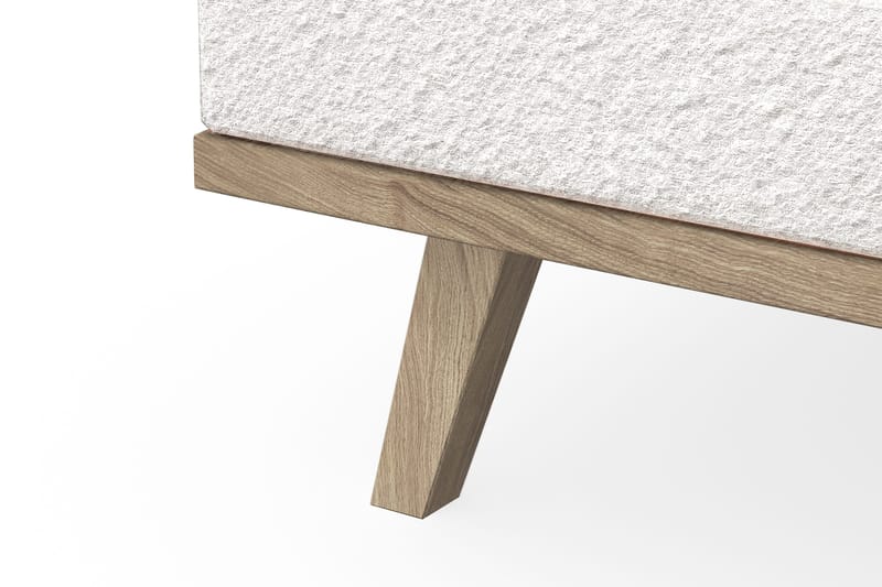 Copenhagen 4-istuttava Vasenkätinen L-muotoinen Divaanisohva Bouclélla - Valkoinen - Huonekalut - Sohva - Divaanisohva - 4 istuttava sohva divaanilla