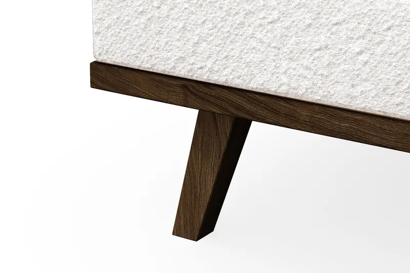 Copenhagen 4-istuttava Vasenkätinen L-muotoinen Divaanisohva Bouclélla - Valkoinen - Huonekalut - Sohva - Divaanisohva - 4 istuttava sohva divaanilla