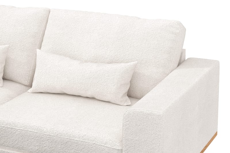 Copenhagen 4-istuttava Vasenkätinen L-muotoinen Divaanisohva Bouclélla - Valkoinen - Huonekalut - Sohva - Divaanisohva - 4 istuttava sohva divaanilla