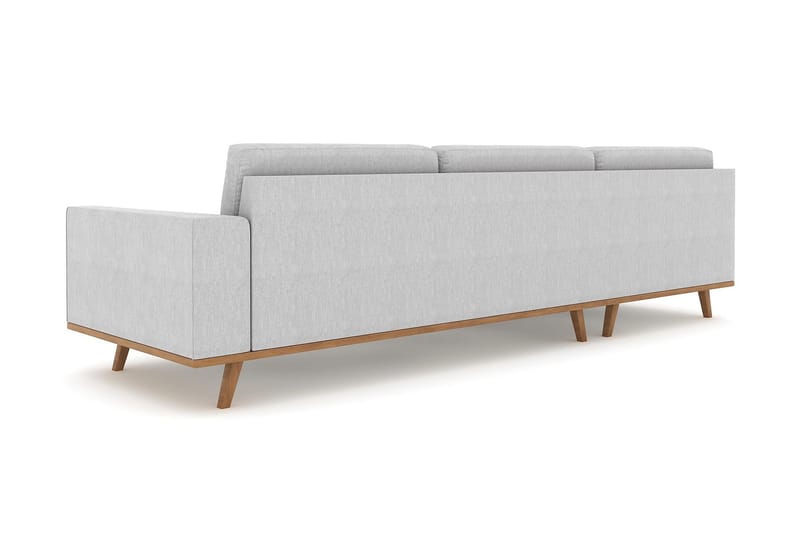 Copenhagen 4-istuttava Vasenkätinen L-muotoinen Divaanisohva Kankaalla - Harmaa - Huonekalut - Sohva - Divaanisohva - 4 istuttava sohva divaanilla