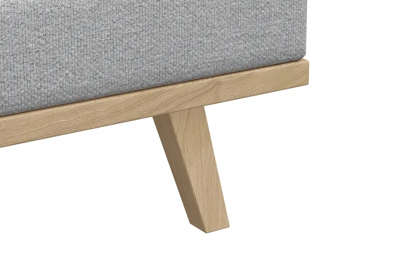 Copenhagen 4-istuttava Vasenkätinen L-muotoinen Divaanisohva Kankaalla - Vaaleanharmaa - Huonekalut - Sohva - Divaanisohva - 4 istuttava sohva divaanilla