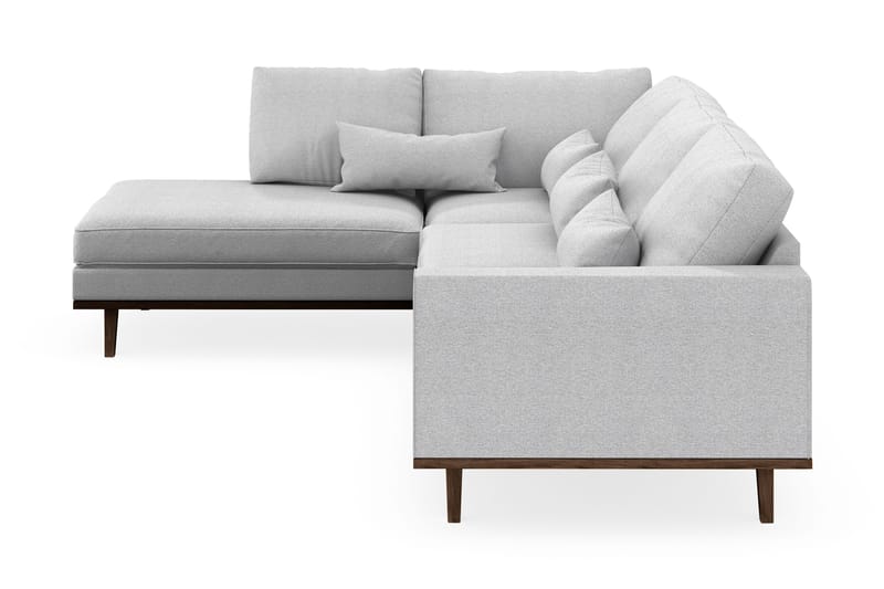 Copenhagen 4-istuttava Vasenkätinen L-muotoinen Divaanisohva Kankaalla - Vaaleanharmaa - Huonekalut - Sohva - Divaanisohva - 4 istuttava sohva divaanilla