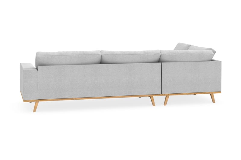 Copenhagen 4-istuttava Vasenkätinen L-muotoinen Divaanisohva Kankaalla - Vaaleanharmaa - Huonekalut - Sohva - Divaanisohva - 4 istuttava sohva divaanilla