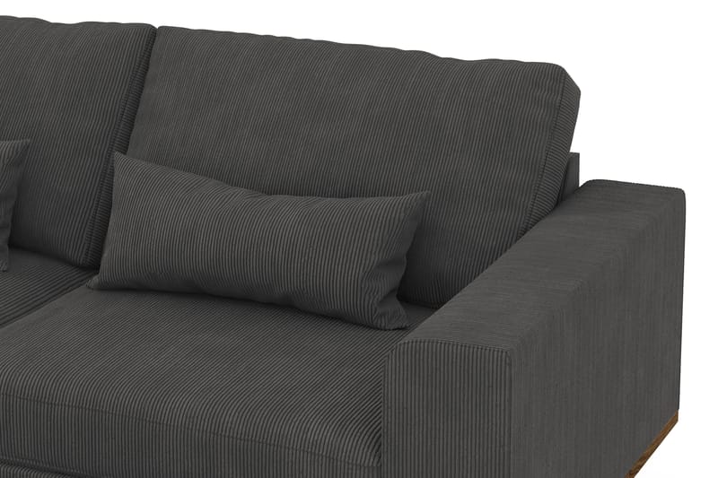 Copenhagen 4-istuttava Vasenkätinen L-muotoinen Divaanisohva Manchester-kankaalla - Tummanharmaa - Huonekalut - Sohva - Divaanisohva - 4 istuttava sohva divaanilla