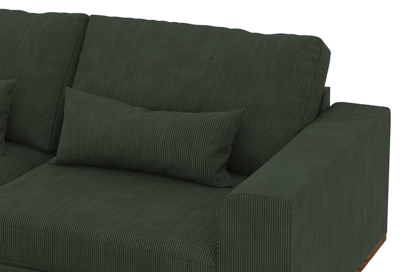 Copenhagen 4-istuttava Vasenkätinen L-muotoinen Divaanisohva Manchester-kankaalla - Tummanvihreä - Huonekalut - Sohva - Divaanisohva - 4 istuttava sohva divaanilla